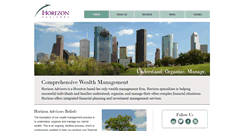 Desktop Screenshot of horizon-advisors.com